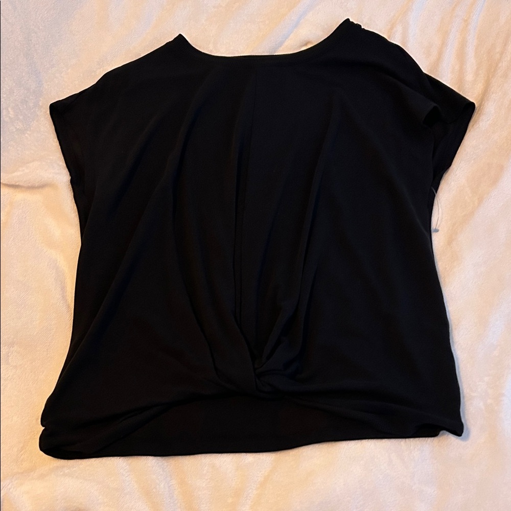 Time and Tru Black Short Sleeve Top